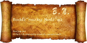 Bodánszky Noémi névjegykártya