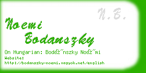 noemi bodanszky business card